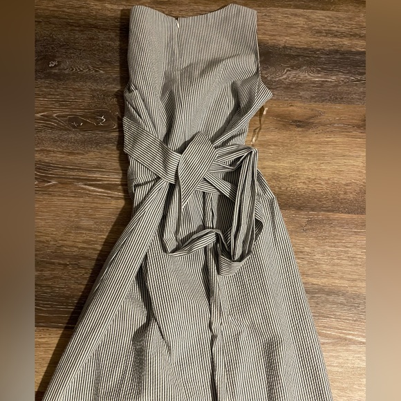Anne Klein Pinstripe Structured Dress - Picture 2 of 3